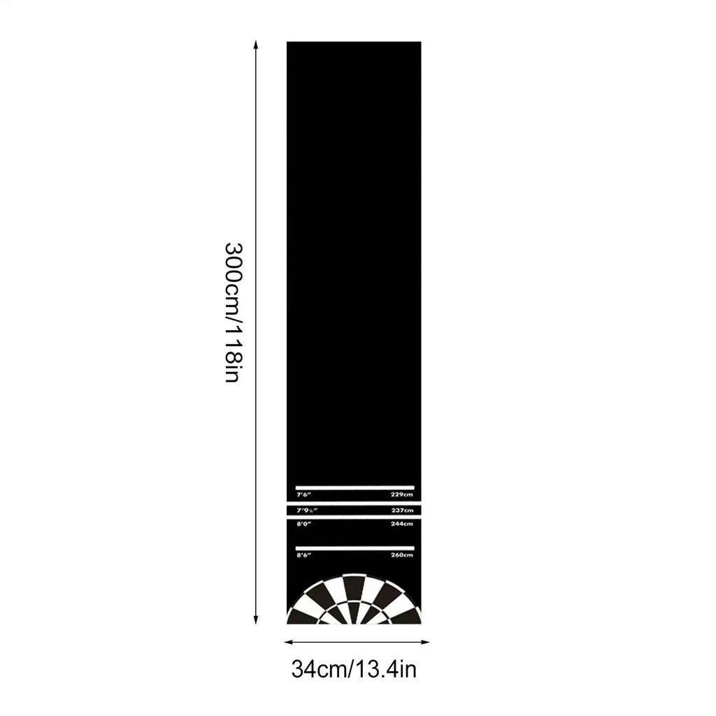 Dart Board Mat Floor 300x34cm Anti Slip Throw Line Protective Rug