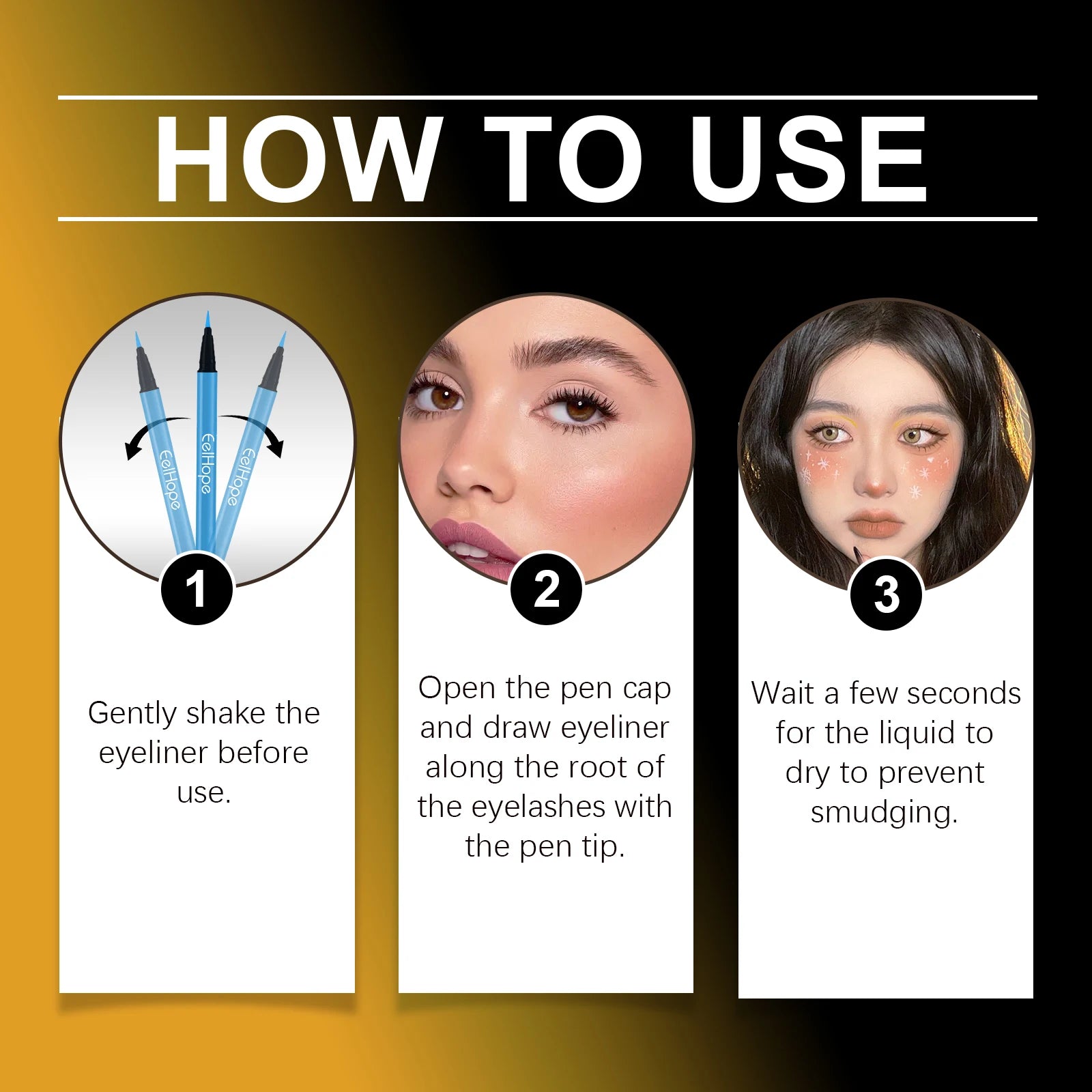 8 Color Christmas Neon UV Luminous Eyeliner Pen Set Glitter Makeup Eye Liner Pencil Tool Waterproof Sweatproof Body Face Makeup Zpaxo