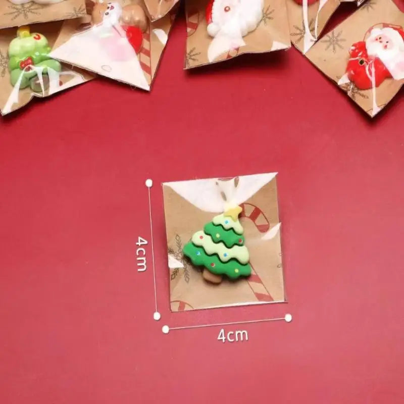 10pcs Mixed Resin Christmas Fridge Magnets, Santa Claus, Snowman, Christmas Tree Decorations In Various Styles For Gift Zpaxo
