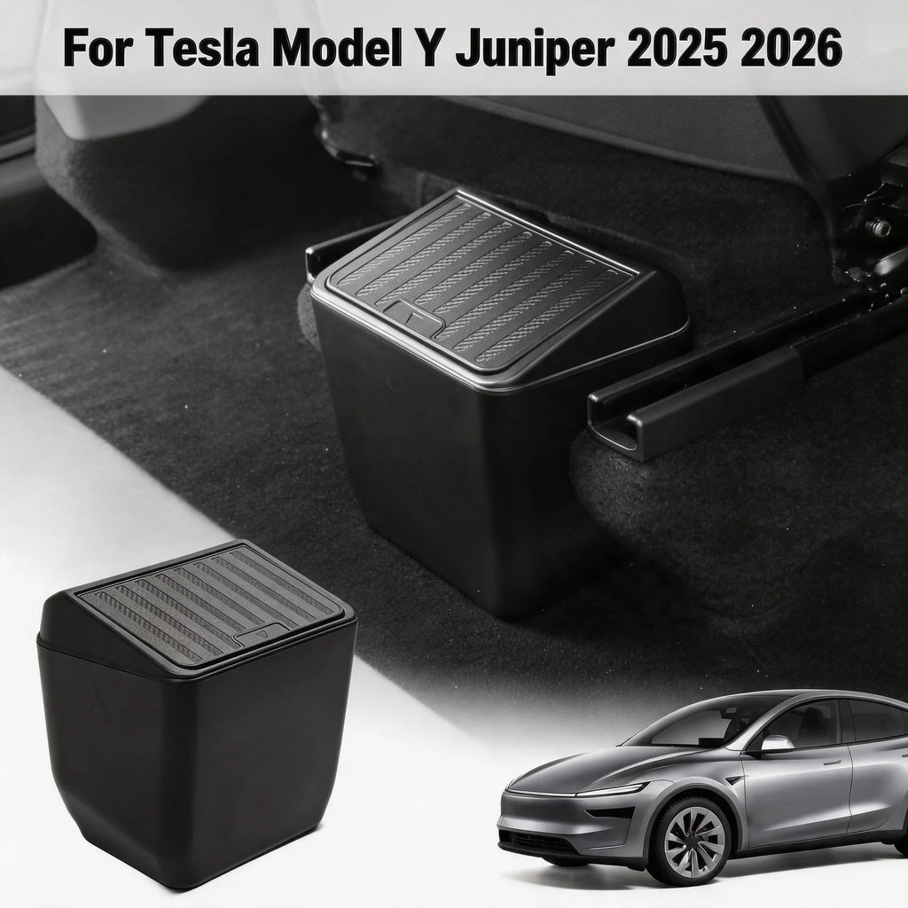 Tesla Model Y Juniper 2025–2026 Rear Seat Trash Can & Storage