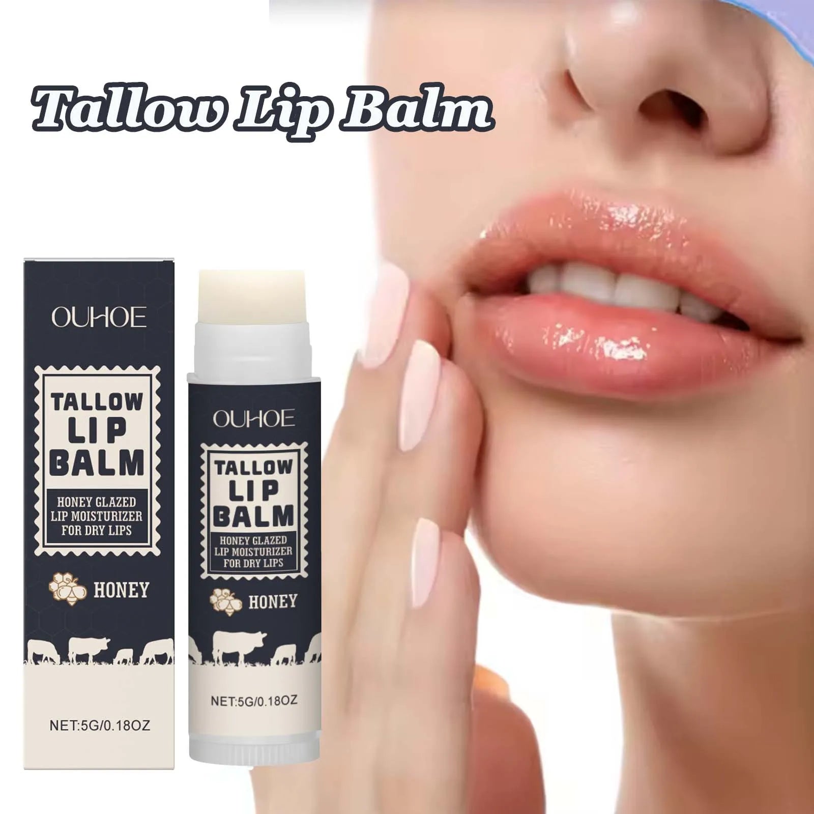 Tallow Lip Balm – Fades Lip Lines & Deeply Moisturizes Nourishing Lip Balm Zpaxo
