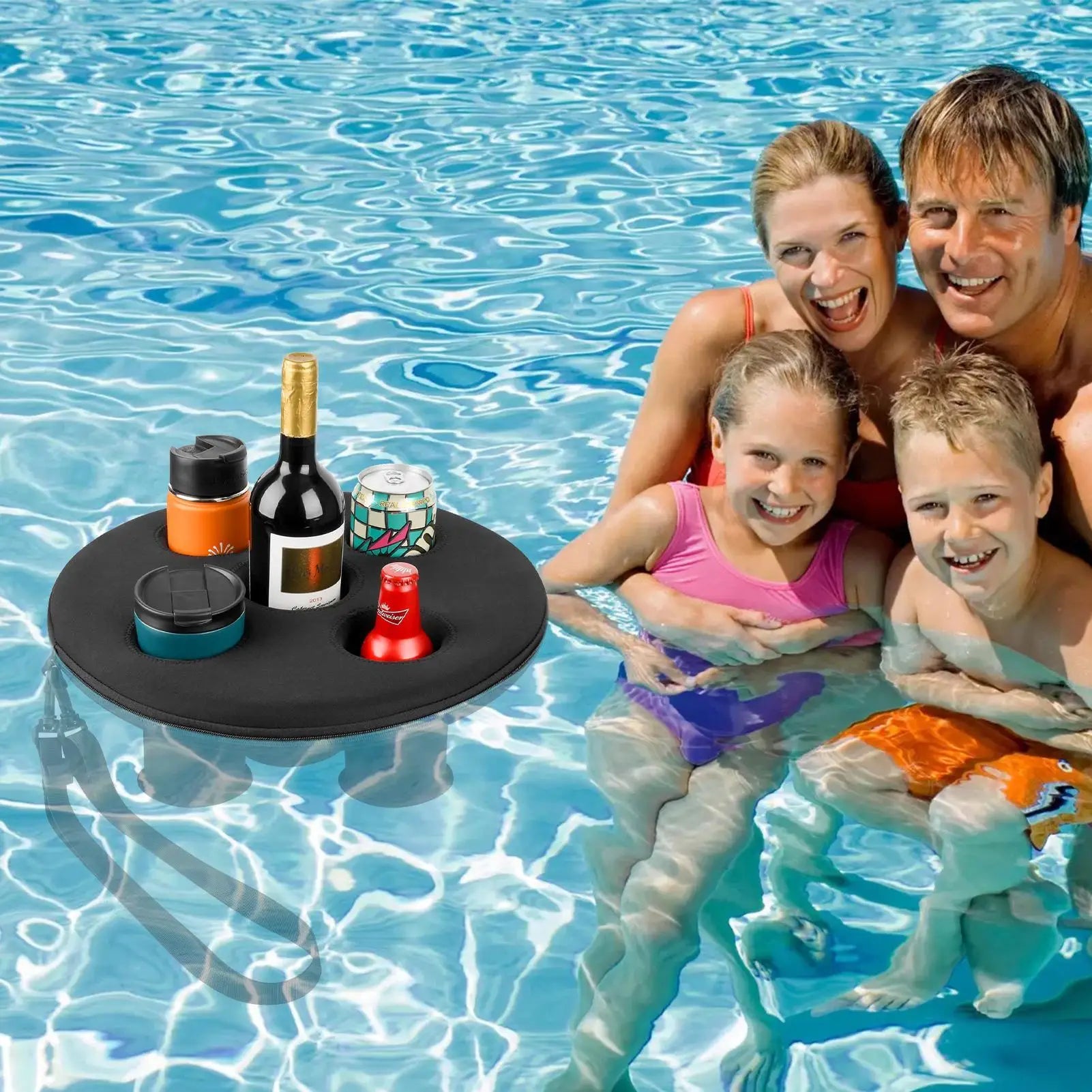 Pool Drink Holder Five Hole Floater Water Surface Coaster Floating