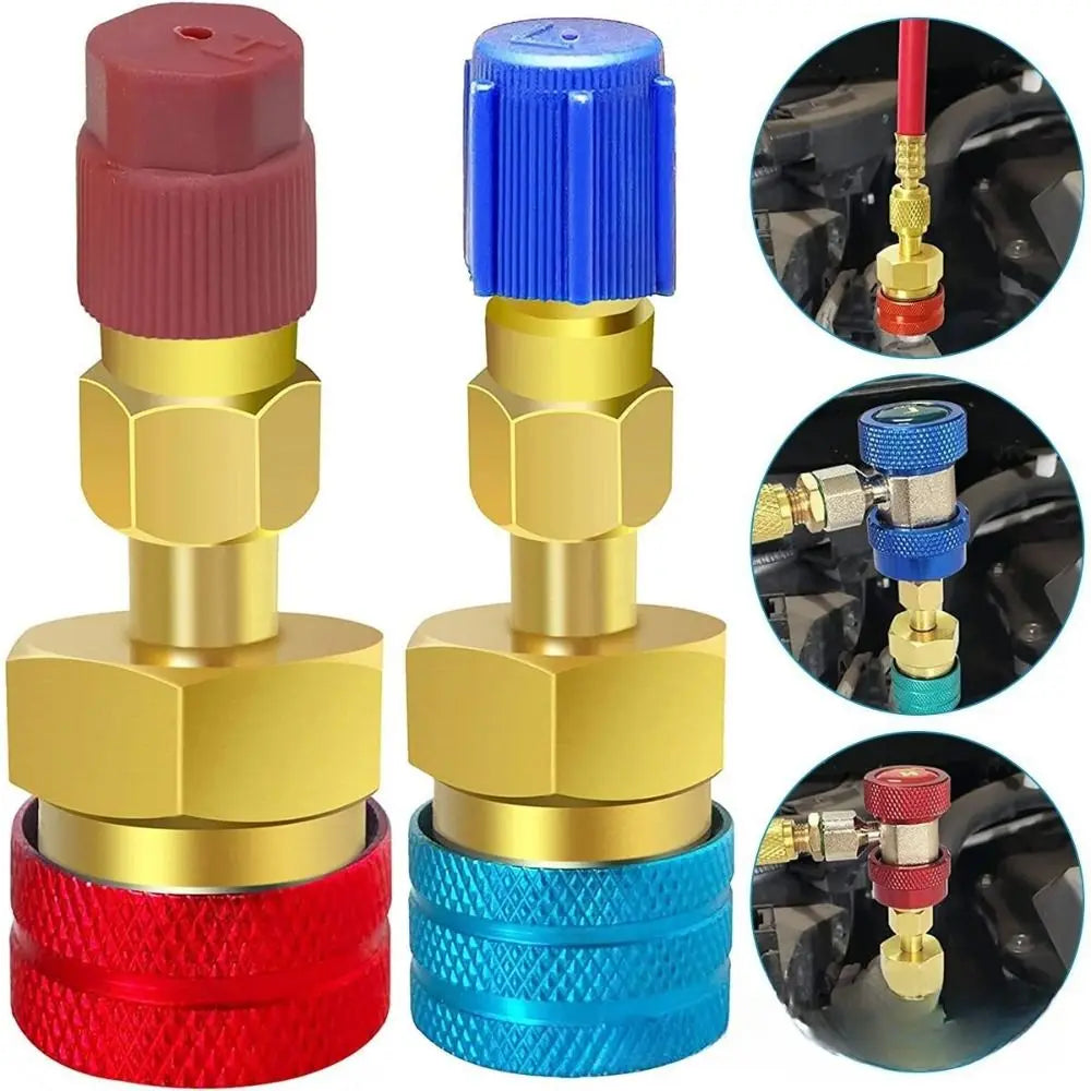 1 Low Side R1234YF Quick Coupler Adapter Prevent Leakage Auto Off Zpaxo
