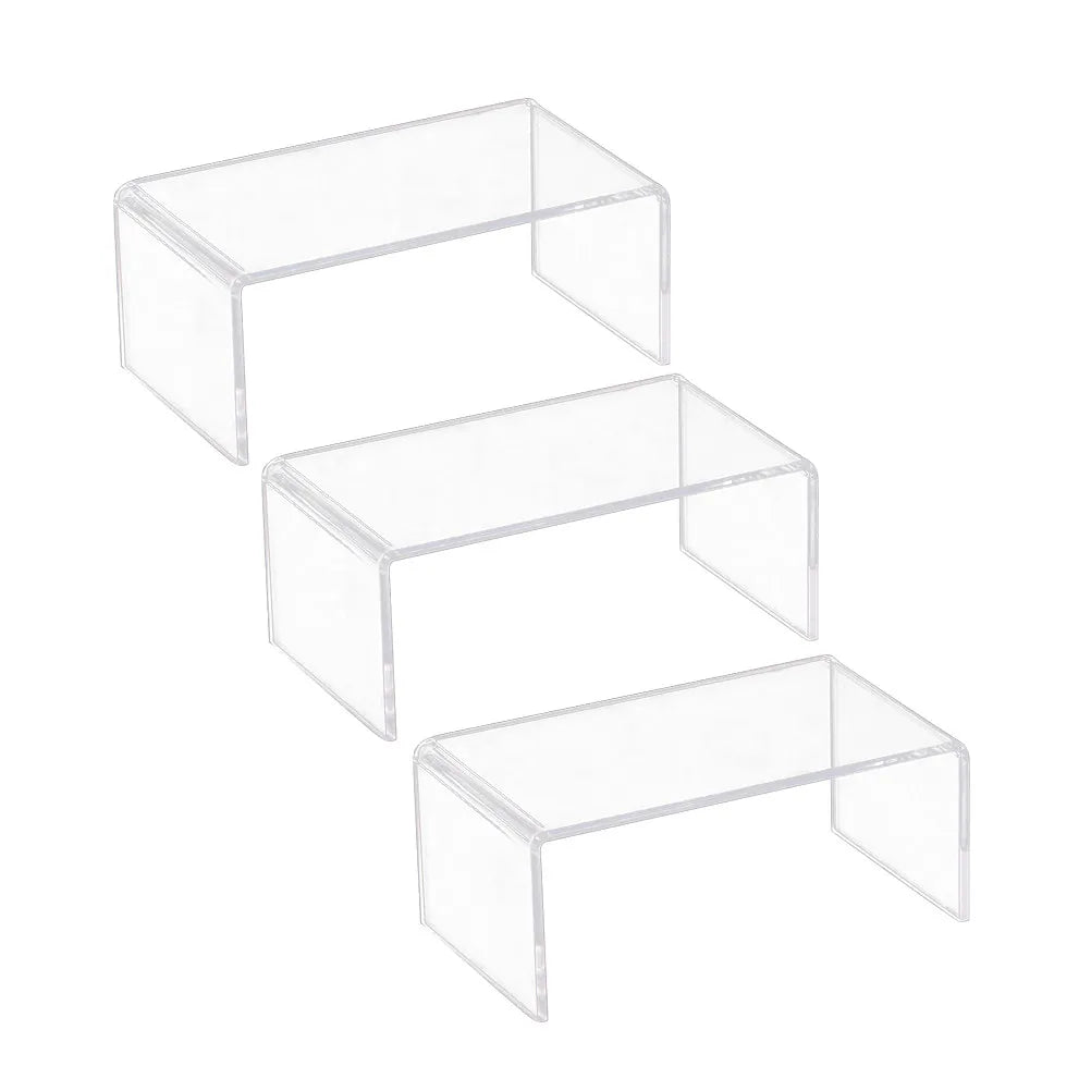 Clear Acrylic Display Risers Shoes Cosmetics Jewelry Organizers