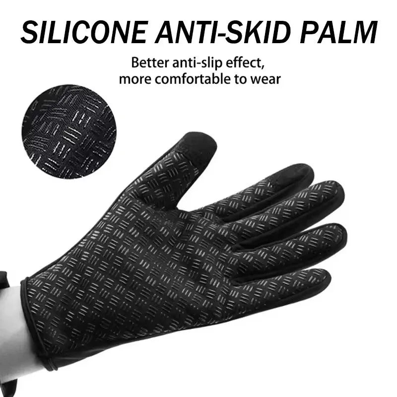 Outdoor Warm Gloves Autumn Winter Thermal Sport Cycling Running Bicycle Ski Gloves for Camping Hiking Motorcycle Gloves MenWomen Zpaxo