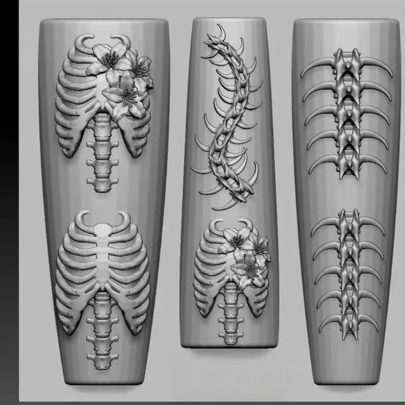 1 3D Manicure Silicone Template Bone Structure Design Doll Crafting Zpaxo