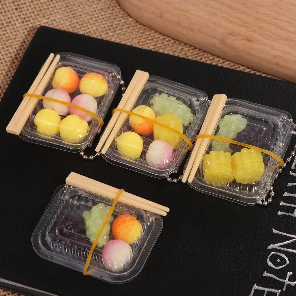 Plastic Mini Fast Food Box Keychain Simulation Mini Simulation Fast Food Box Keychain Ins Trinket Fast Food Box Model Pendant Zpaxo