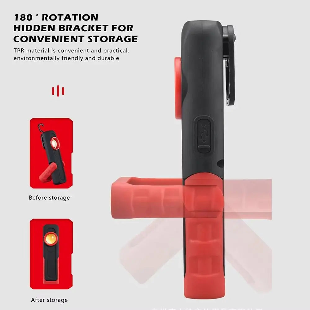 500LM Brightness Car Detailing Tools Magnetic Grip 2400mAh Battery Zpaxo
