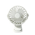 Portable Car Fan Mini Clip USB Rechargeable Cooling 360 Rotatable