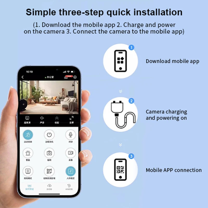 Mini 4K HD Camera Wifi Wireless Monitoring Security Protection Remote