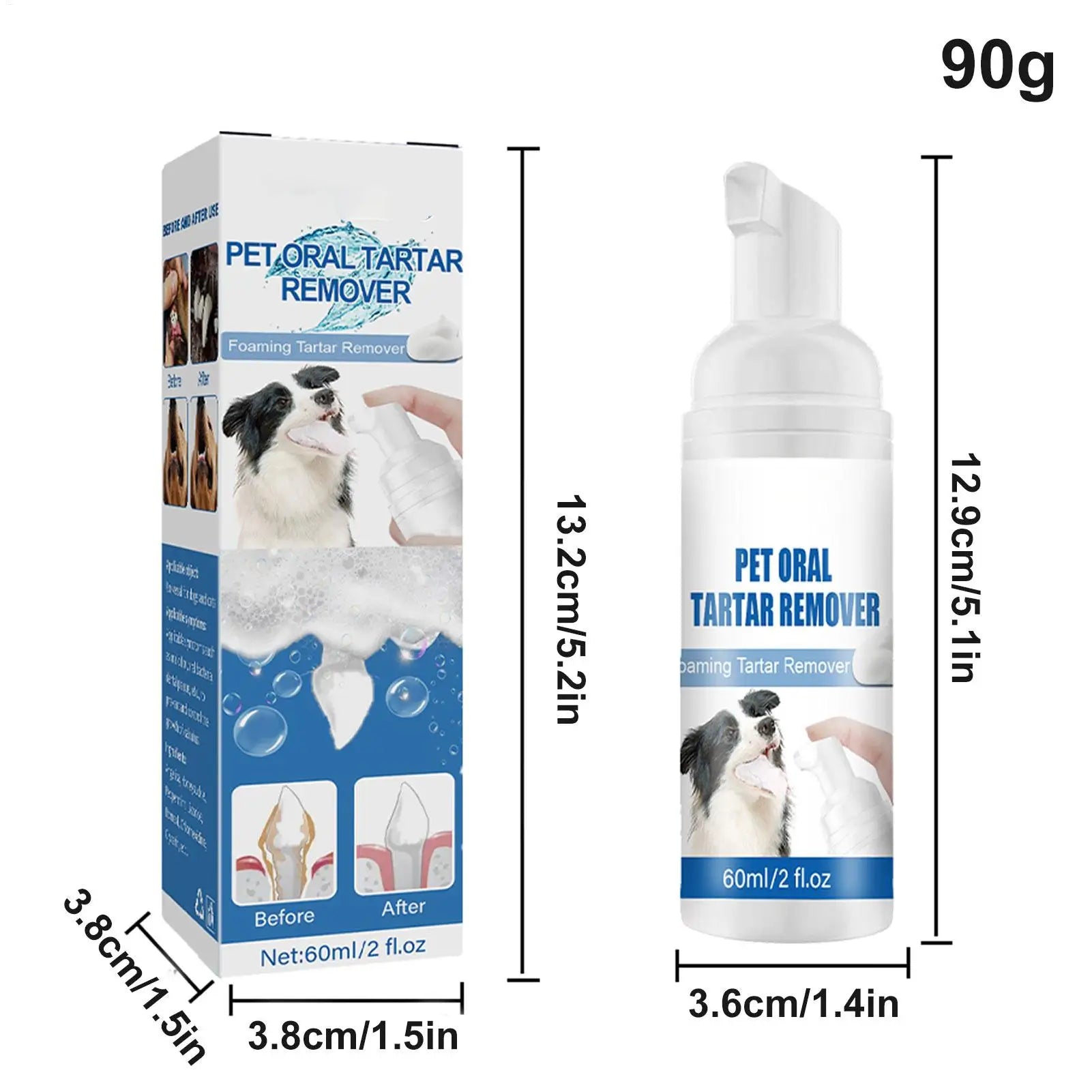 Dog Teeth Cleaning Foam Cat Breath Freshener Control Tarter Plaques
