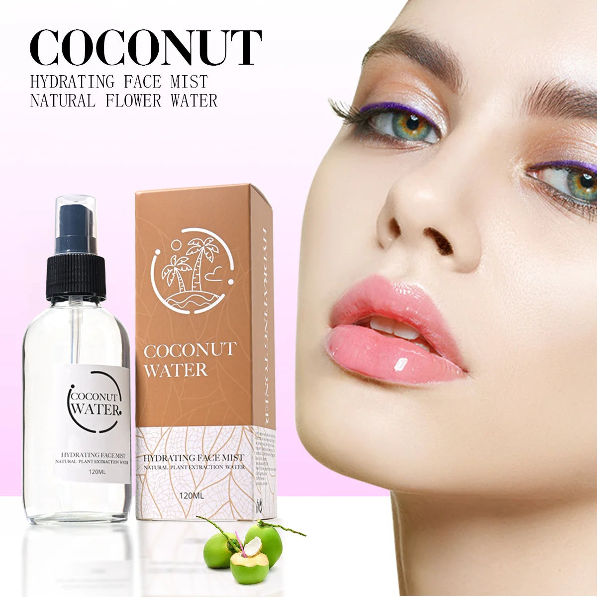 Coconut Essence Facial Toner Spray 120ml – Moisturize & Brighten Facial Toner Spray Zpaxo 120ml