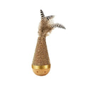 Funny Feather Kitten Teaser Feather Kitten Teaser Cartoon Pattern Cat Tumbler Wobbler Toys Wobble Ball Indoor Play Gift Cat Zpaxo Feather style