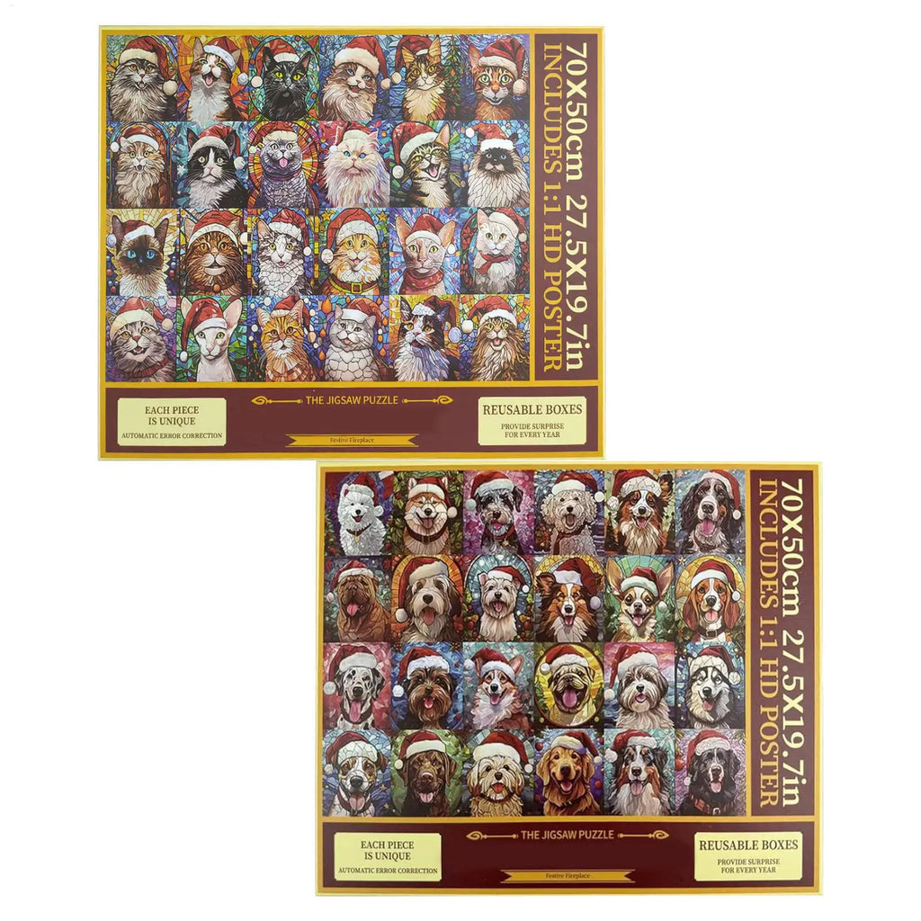 2025 Puzzle Advent Calendar 1000 Pet Theme Jigsaw Christmas Countdown
