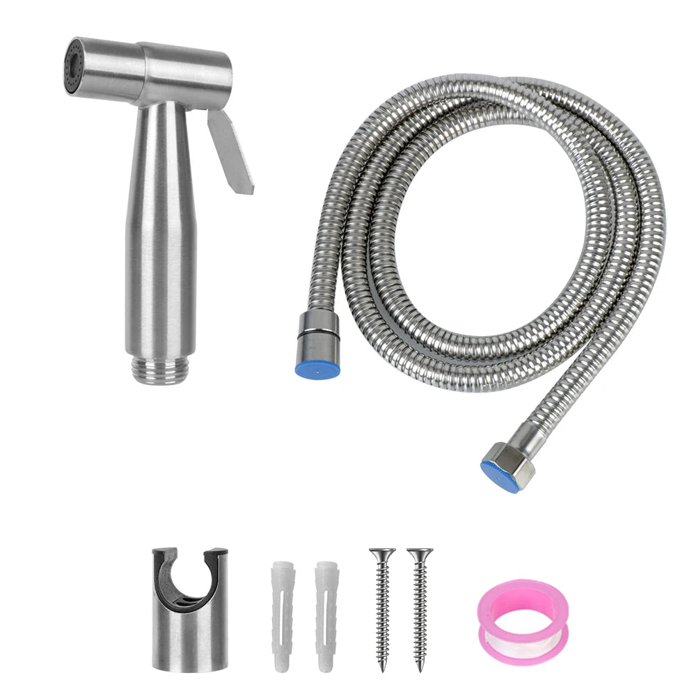 Hand Bidet Faucet Sprayer Toilet Stainless Steel Bathroom Self Zpaxo B