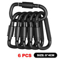 Carabiner Key Camping Survival EDC Hiking Outdoor Keychain Clip Alloy