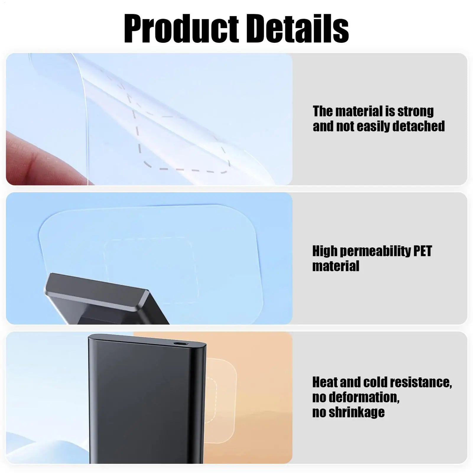 Sticker Shield For Windshields 6pcs Dash Cam Adhesive Electrostatic Stickers For Dash Cam Transparent Windshield Film Screen Zpaxo