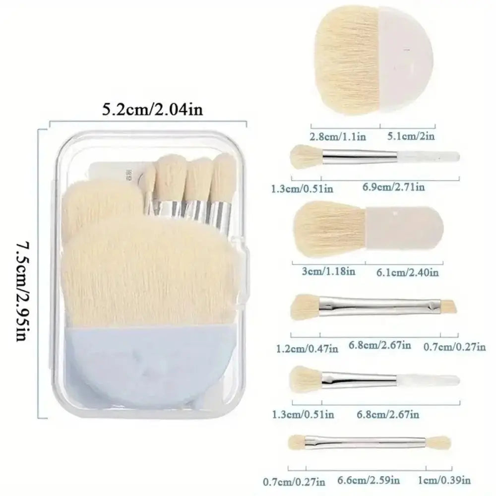 Soft Bristles Mini Makeup Brush Blending Multiple Heads Cosmetic Zpaxo