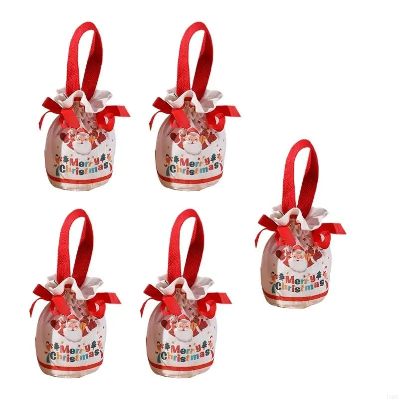 Seasonal Decorative Fabric Sacks Carry Handle Festival Ornament