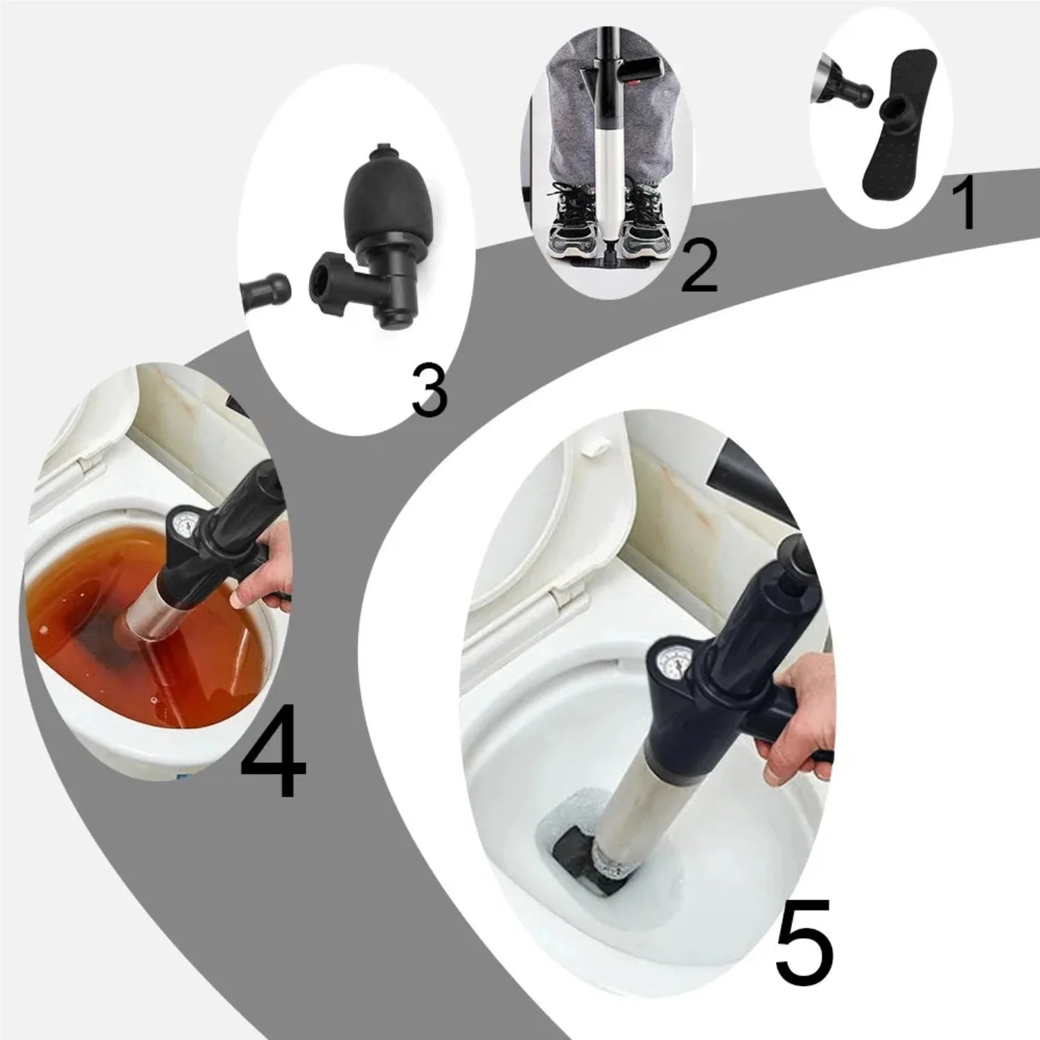 Toilet Unclogger Can Instantly Clear The Sewer Block The Toilet And Create A Universal Kitchen Floors Drain With Air Pressure Zpaxo