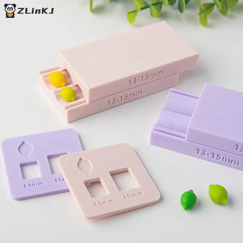 3D Lemon Mushroom Rhombus Beads Pottery Polymer Clay Mold Miniature Zpaxo
