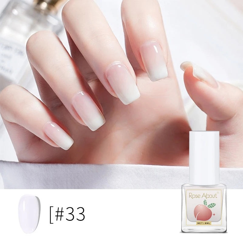Water-based Peel-off Nail Polish No UV Lamp Needed Long-lasting Zpaxo 33