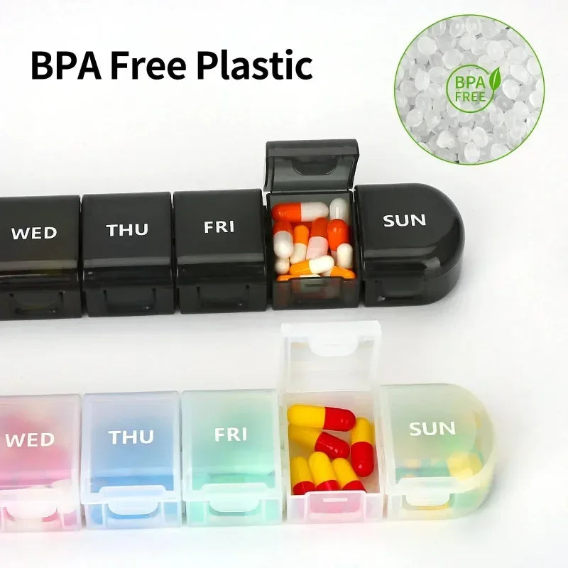 Container Pill Organizer Weekly Capsule Box 7 Days Separable Pillbox
