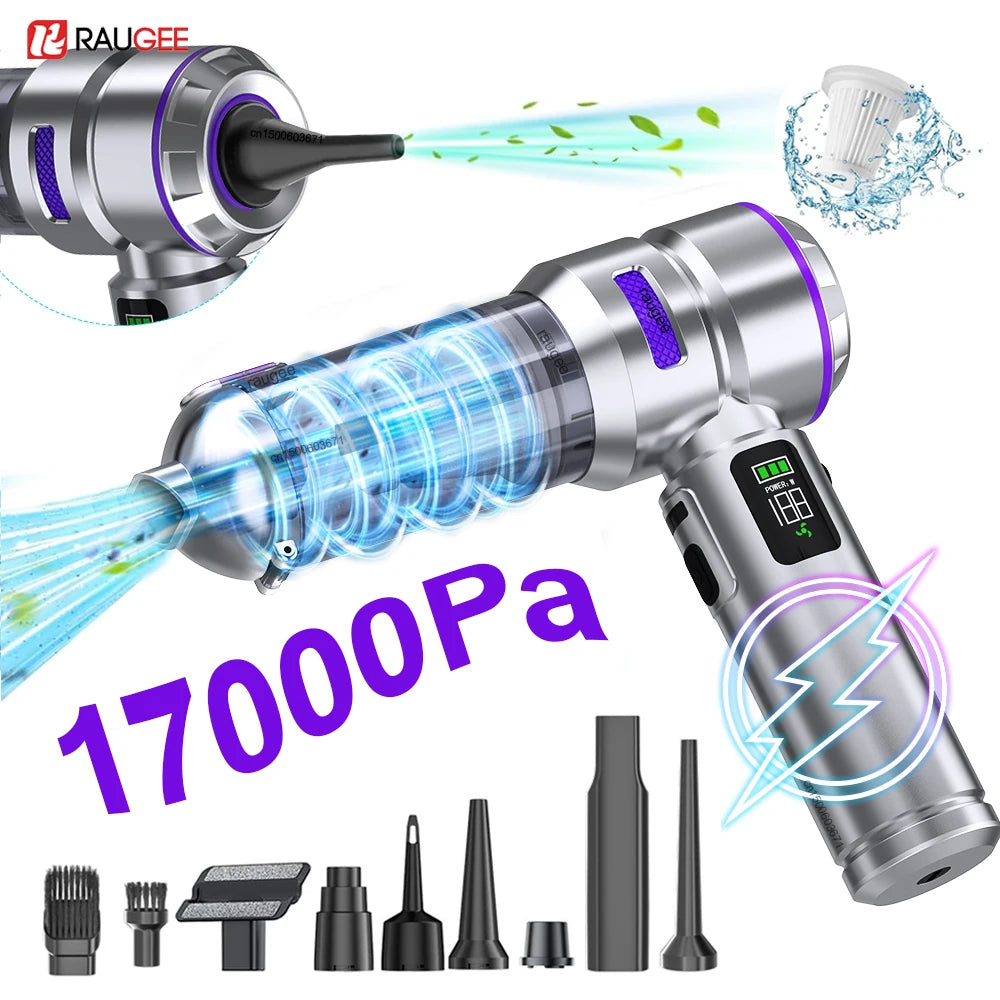 Car Vacuum Cleaner 17000Pa Powerful Portable Handheld Home Wireless