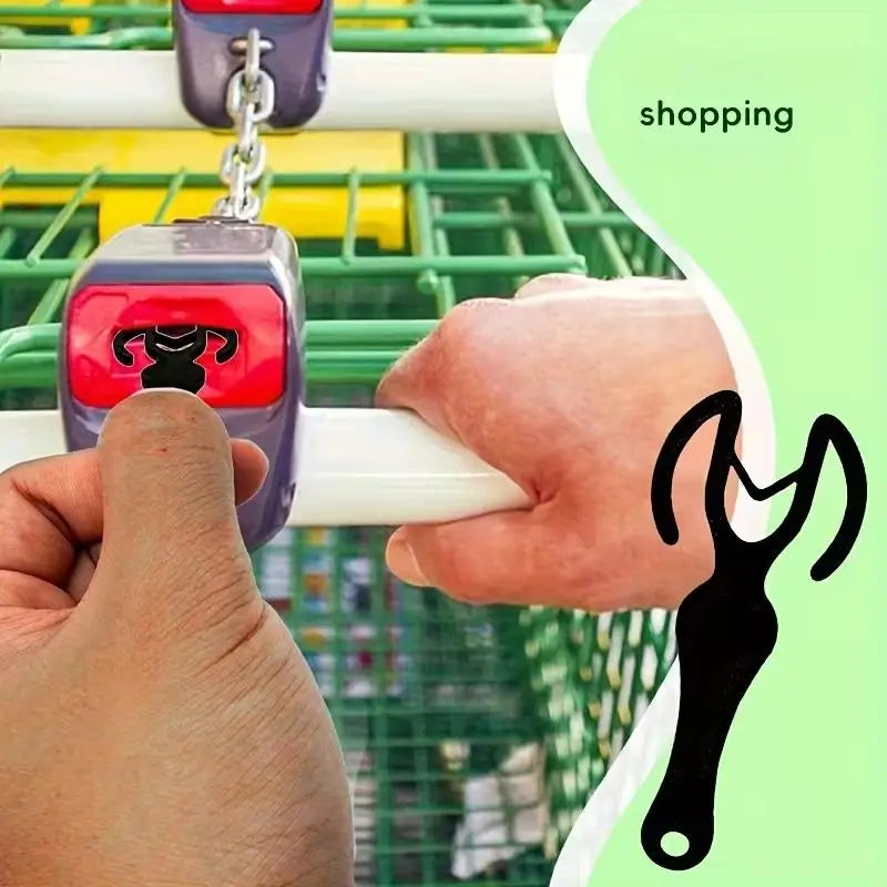 1/3pcs random Shopping Cart Key – Plastic Unlocking Tool & Coin Pendant, Anti-Loss Accessory for Supermarkets Zpaxo