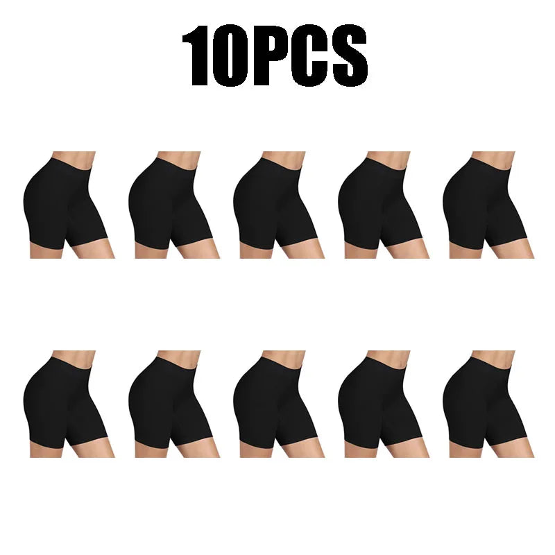 Ultra-soft High-waisted Bike Shorts Non-see-through Stretchy Gym