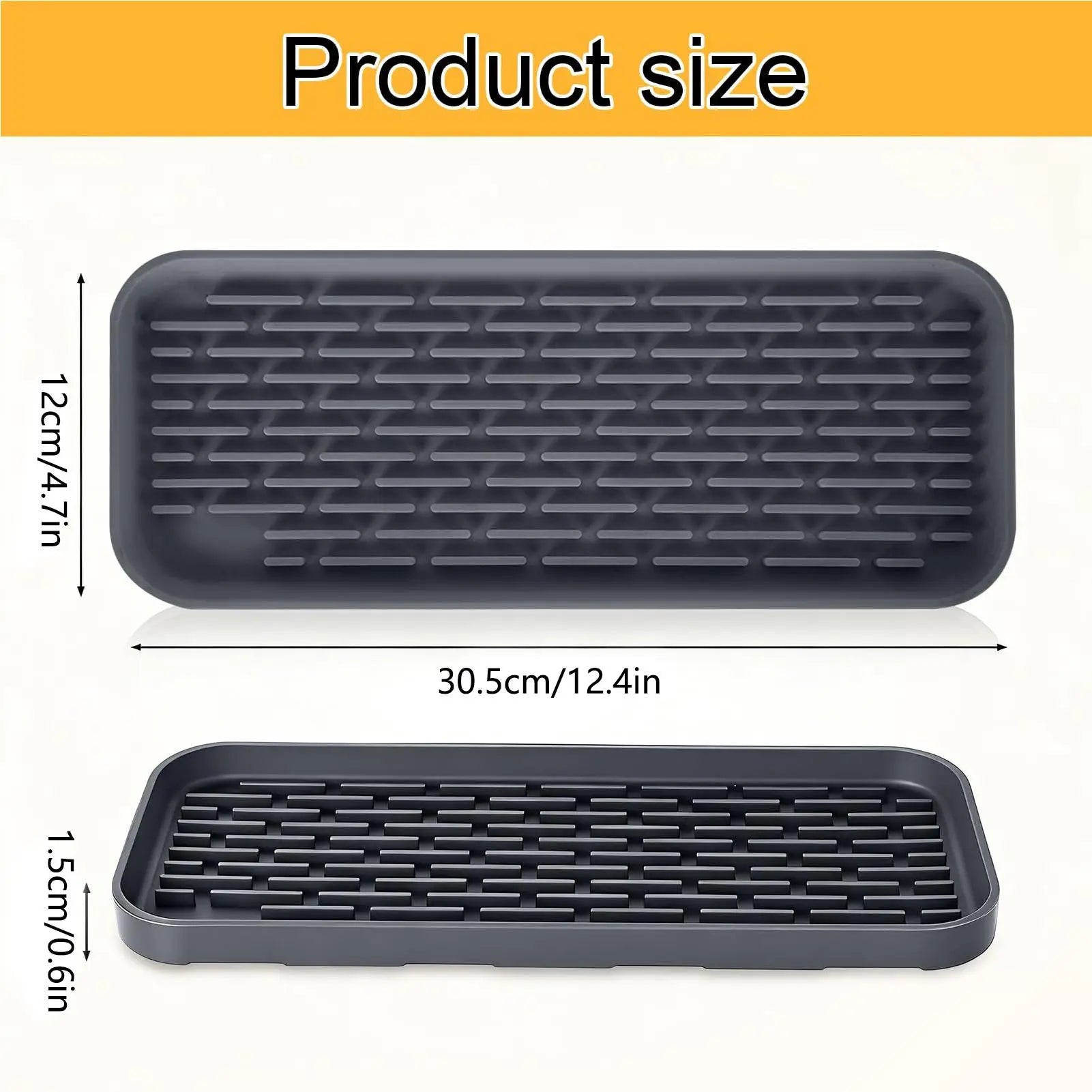 Silicone Drip Tray Mat – Non-Slip Kitchen Sink & Bar Drain Pad Silicone Drain Mat Zpaxo