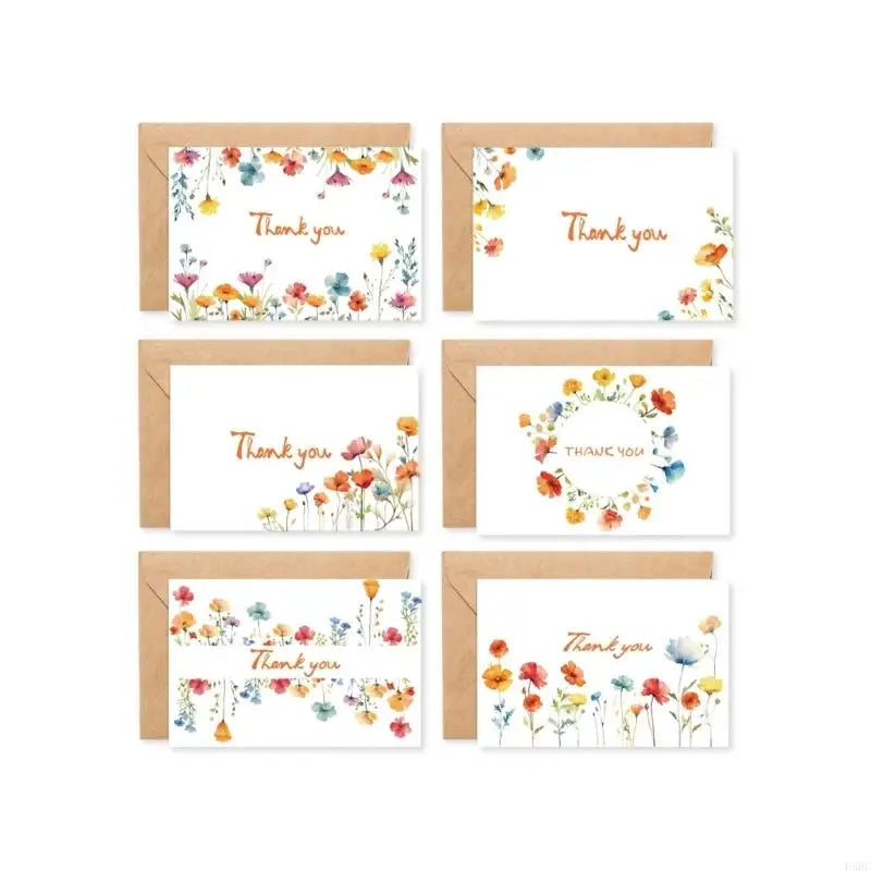 Handcrafted Floral Design Greeting Cards Matching Envelopes Included