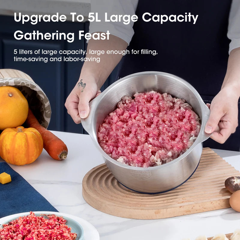 High-quality 5L Stainless Steel Electric Meat Grinder Food Grinder Multi-purpose Vegetable Cutter Baby Food Maker Chopper Mincer Zpaxo