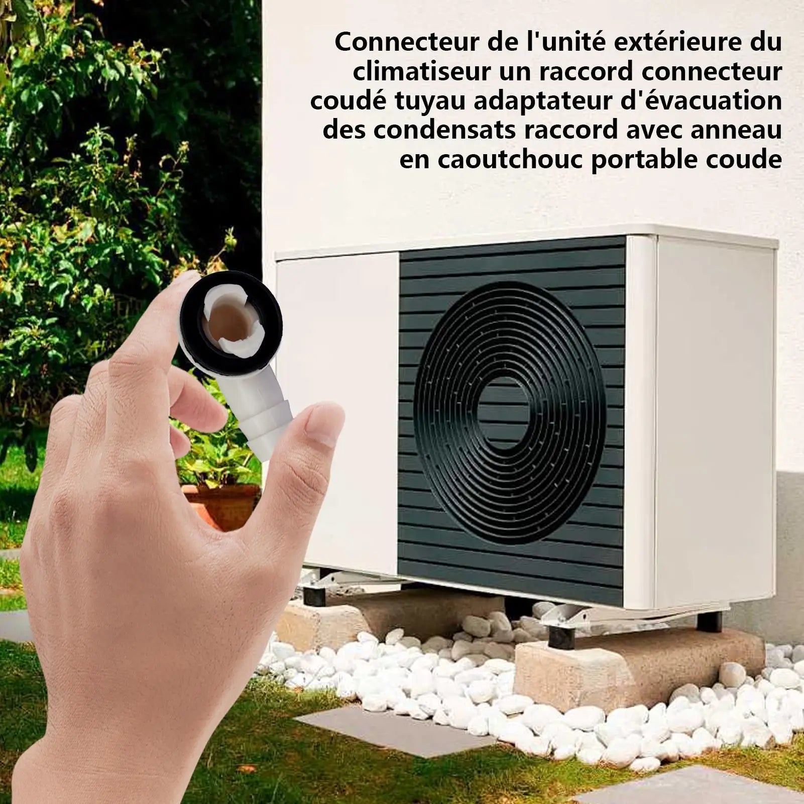 Air Conditioner Drain Hose Connector Drain Hose Spout Nozzle Lightweight Elbow Fitting for Home Users and Professional Zpaxo