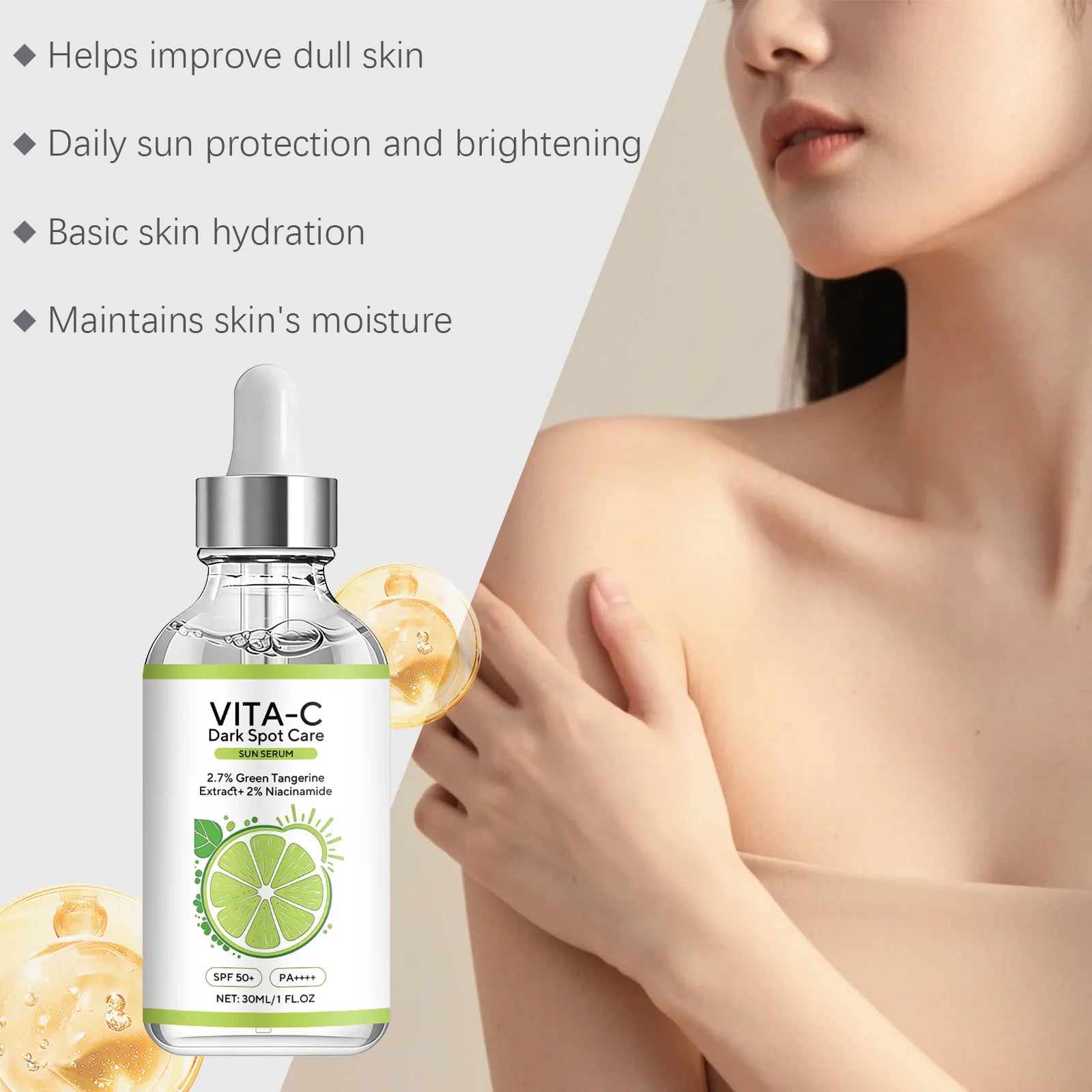 Vitamin C Sunscreen Essence – Brighten & Fade Spots | 30ml Brightening Sunscreen Serum Zpaxo