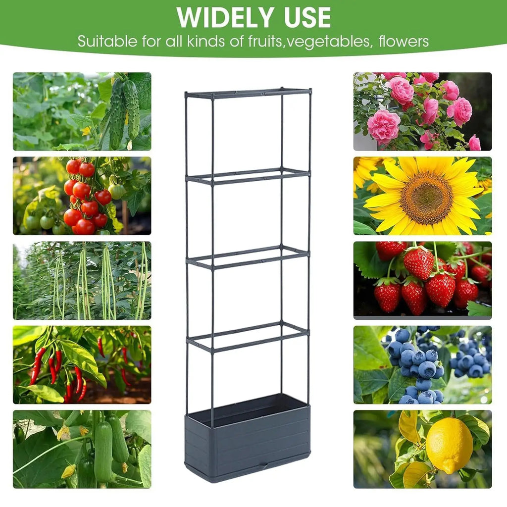 Tomato Planter Vertical Growing Container Tomato Cage with Trellis for Garden Outdoor Indoor Greenhouse Patio Balcony Terrace Zpaxo