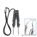 902 BGA Rework Soldering Station Double Electric Heating Clip Soldering Iron Tweezers Portable Desoldering Tweezers Support Tool Zpaxo Curved tip