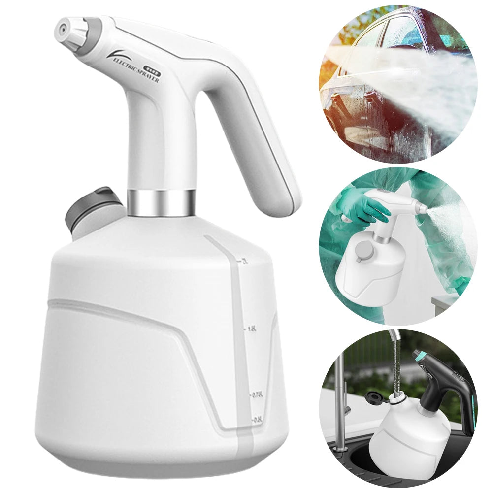 2L Garden Electric Spray Bottle USB Rechargeable Watering Spray Disinfection Filling Sprayer Watering Can Garden Irrigation Tool Zpaxo
