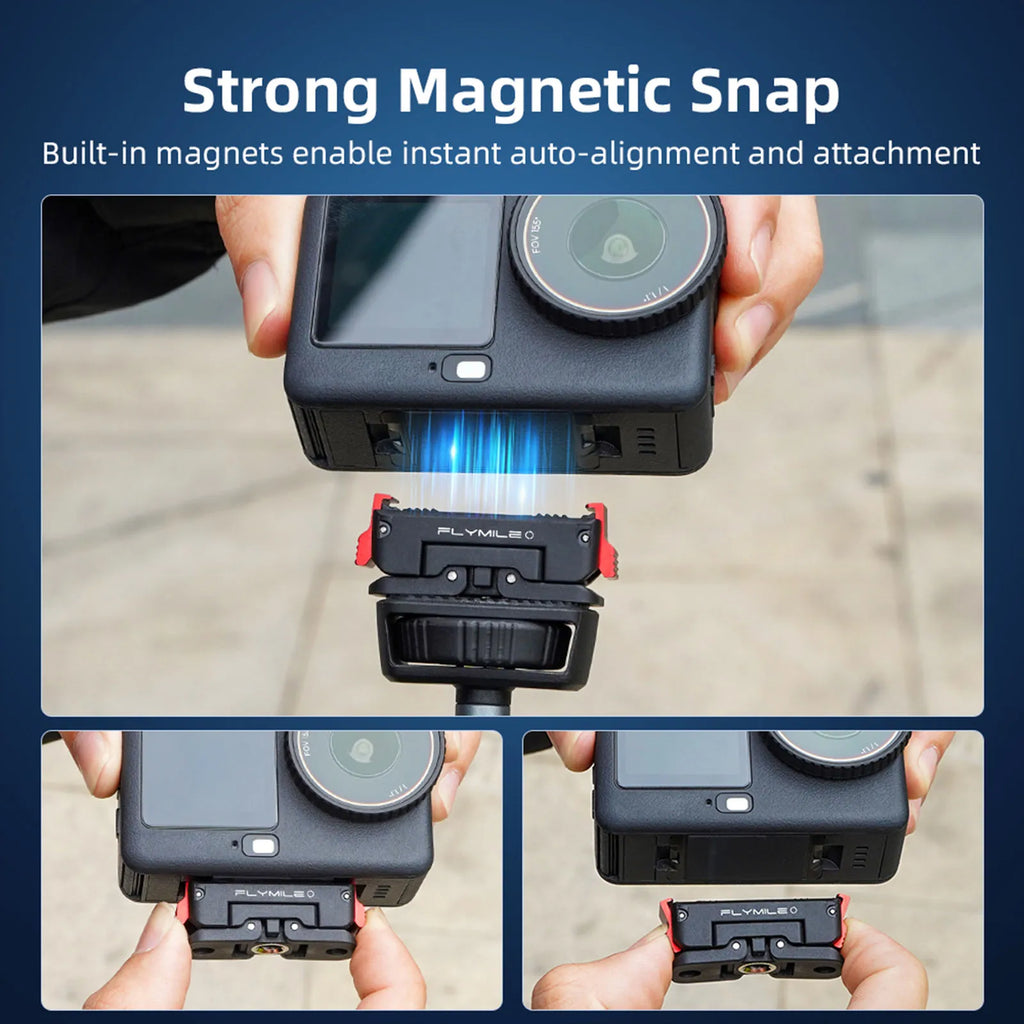Magnetic Adapter Mount DJI Action 5 OSMO 4 Camera Accessories Quick