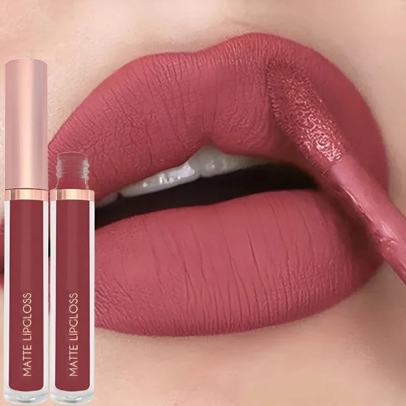 12 Colors Matte Velvet Sexy Lip Gloss Waterproof Long-lasting