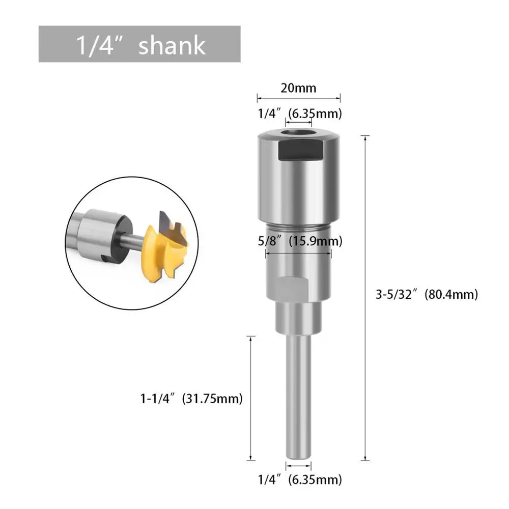 Router Shank Adapter Milling Rod Clamp Cutter Extension Wood Zpaxo China Mainland 01