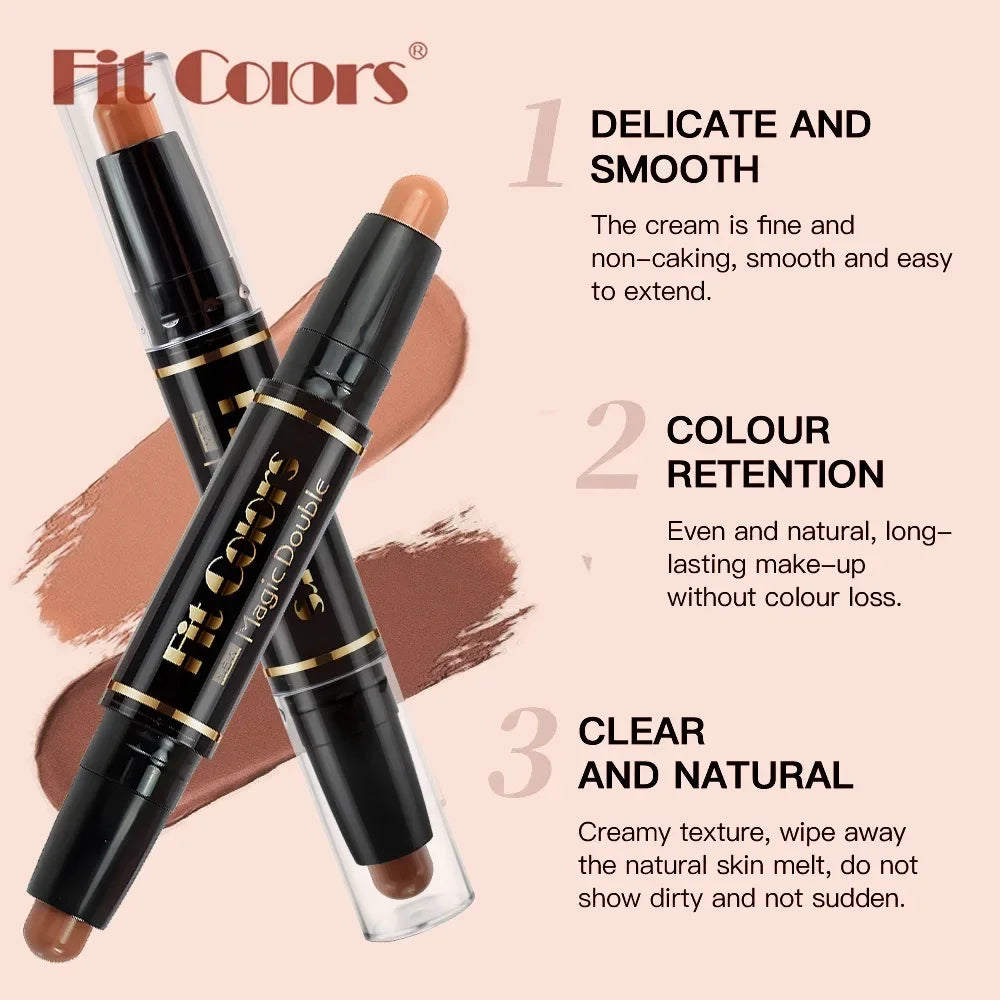 Double-head Highlight Shadow Stick Face Bronzer Contouring Pen