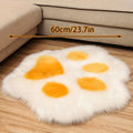 Cute Cat Paw Design Carpet Soft Long Plush Decorative Floor Mat