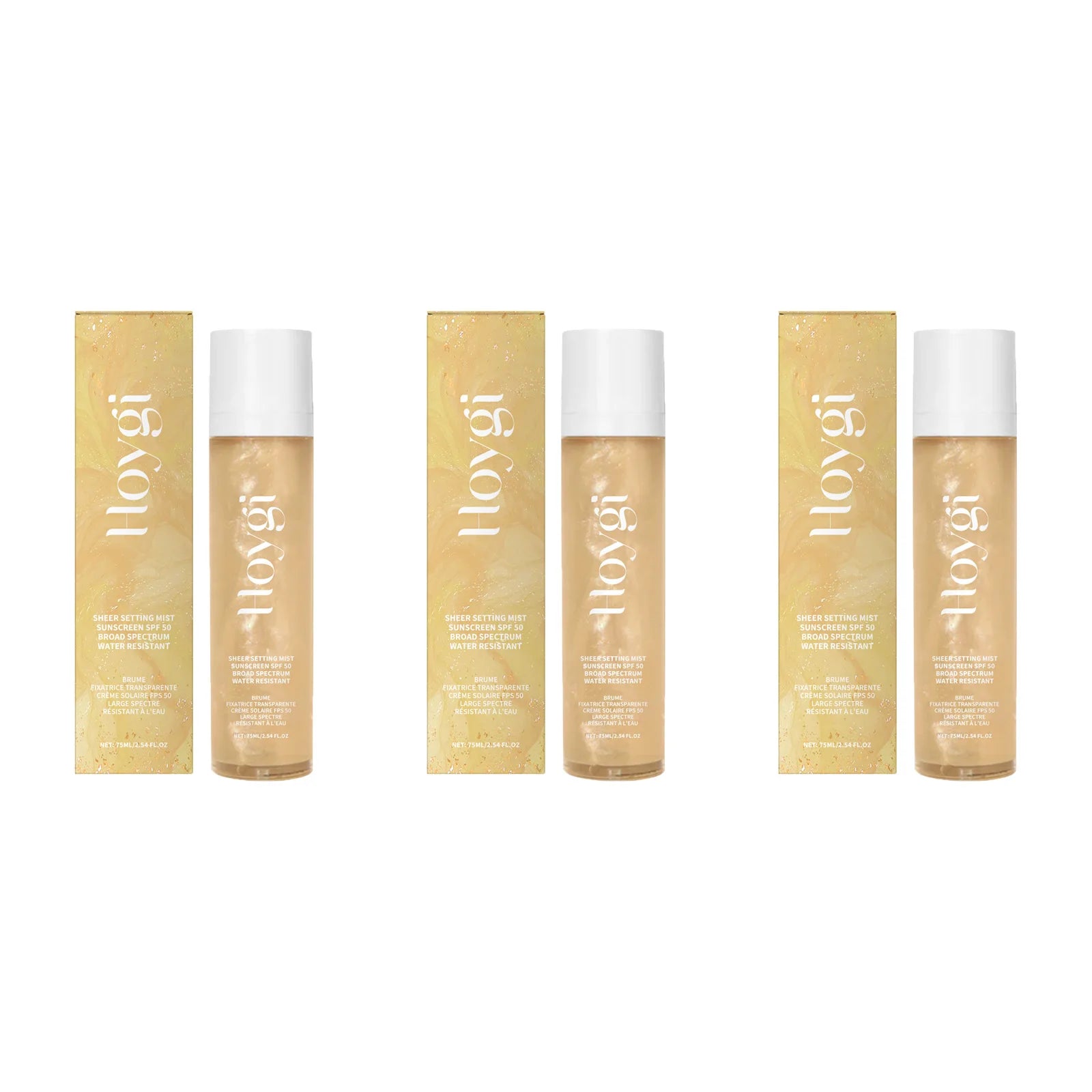 Hoygi SPF 50+ Makeup Setting Spray – Oil Control Face Mist Makeup Setting Spray Zpaxo 3 x 75ml Boxed