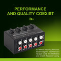 Professional Stereo 4 Channel Passive Mixer for Live Studio Recording Low Noise No External Power Supply Adjustment Sound Mixer Zpaxo Default Title