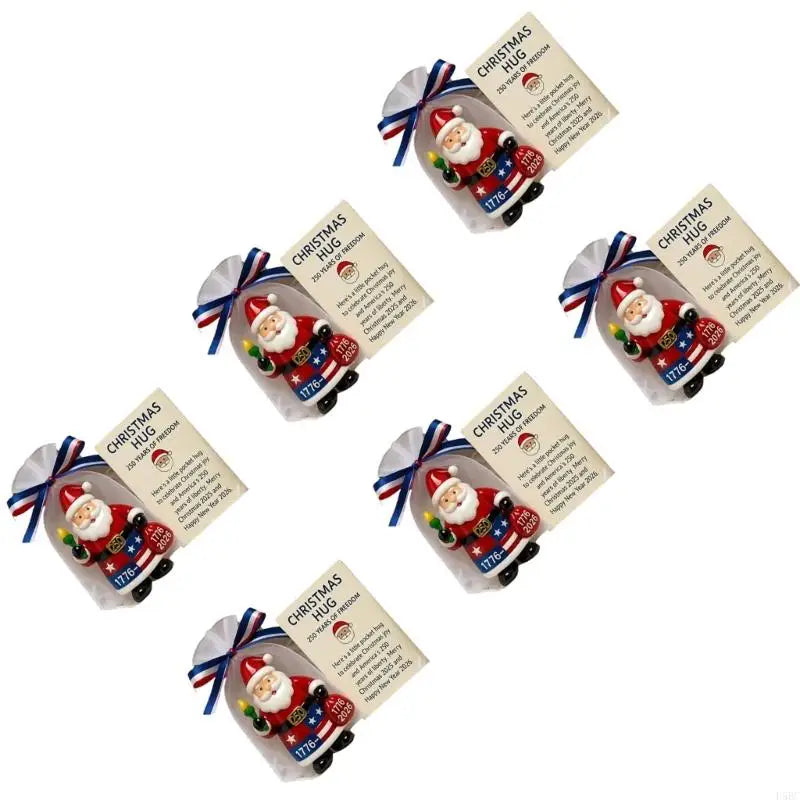 250th Anniversary Santa Hug Ornament Shatterproof Acrylic Christmas