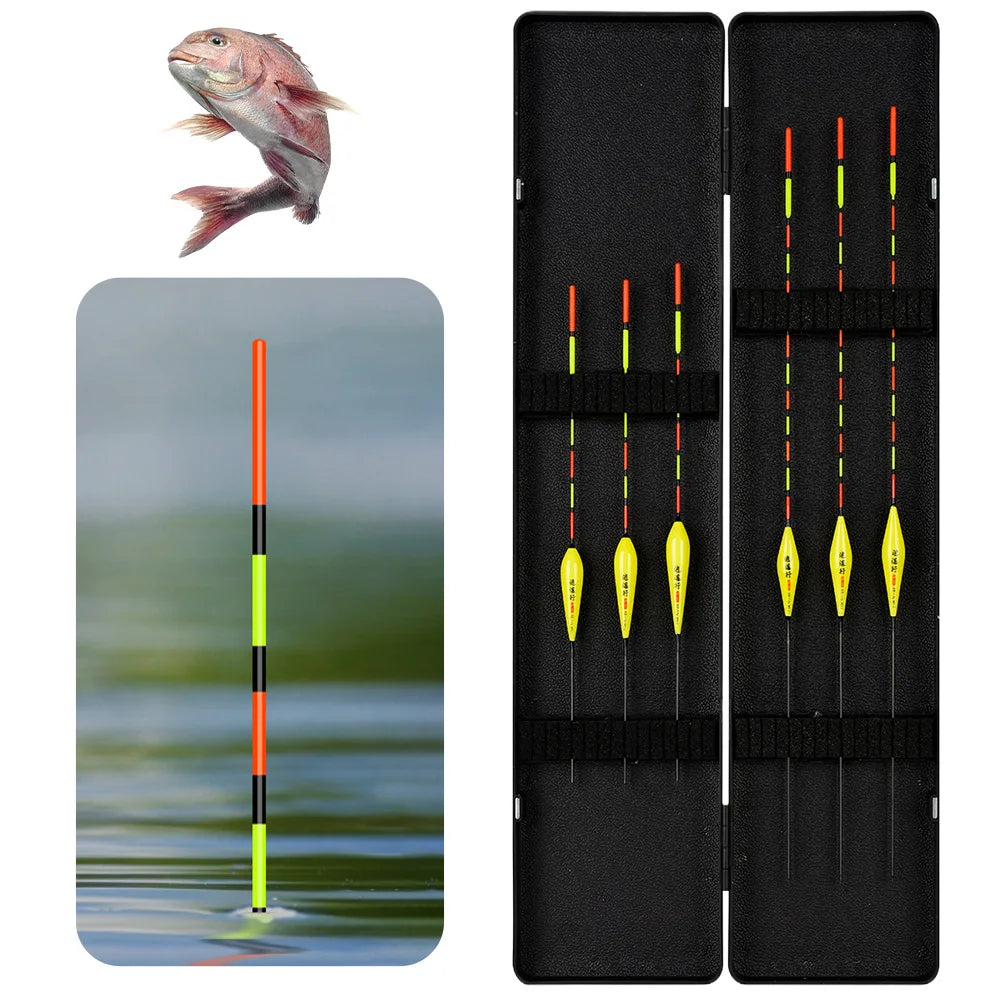 Fishing Float Combination Floats Bobbers Storage Box Drift Stick