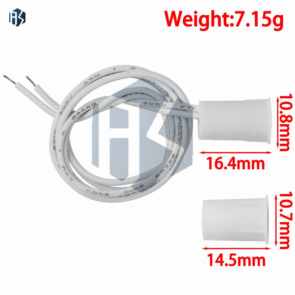 1Pair RC-33 Recessed Door Magnetic Switch Magnet Alarm Detector Zpaxo