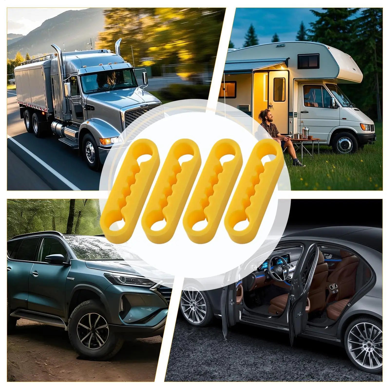 Car Door Shock Absorber Pads Silicone Elastic Damper Cushion Vehicles