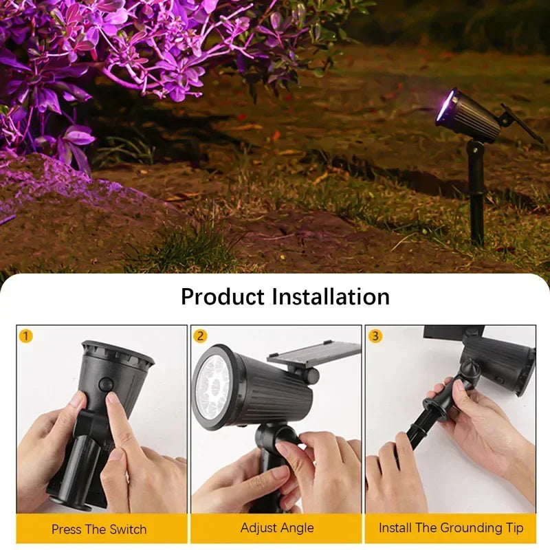 KDULIT 9 LED Solar Garden Spotlight – IP65 Waterproof Outdoor Lamp